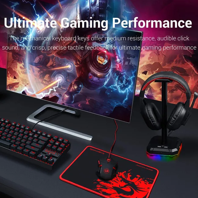 Redragon K552-BB Keyboard-Mouse-Mousepad-Headset 4 IN 1