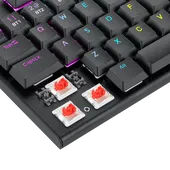 Redragon K618 Horus Wireless RGB Mechanical Keyboard, BT/2.4Ghz/Wired Tri-Mode Low Profile Gaming Keyboard w/Ultra-Thin Design, Dedicated Media Control &amp; Linear Red Switch