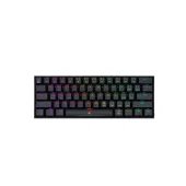 Redragon K630 Dragonborn 60% Wired RGB Gaming Keyboard, 61 Keys Compact Mechanical Keyboard with Linear Red Switch, Pro Driver Support, Black