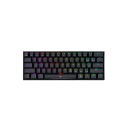 Redragon K630 Dragonborn 60% Wired RGB Gaming Keyboard, 61 Keys Compact Mechanical Keyboard with Linear Red Switch, Pro Driver Support, Black