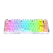 Redragon K649 3Modes PRO 75% Pre-built wireless, bluetooth, gaming, mechanical, RGB, white transparent Keyboard