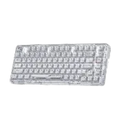 Redragon K649 3Modes PRO 75% Pre-built wireless, bluetooth, gaming, mechanical, RGB, white transparent Keyboard