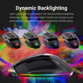 Redragon M801P PC Gaming Mouse LED RGB Backlit MMO 9 Programmable Buttons (Wireless, Black)