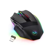 Redragon M801P PC Gaming Mouse LED RGB Backlit MMO 9 Programmable Buttons (Wireless, Black)