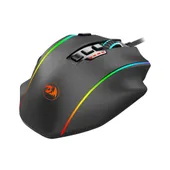 Redragon M901 Gaming Mouse RGB Backlit MMO 19 Macro Programmable Buttons with Weight Tuning Set, 12400 DPI (Wired, Black)