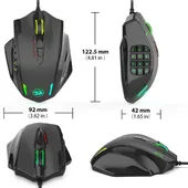 Redragon M908 Impact RGB with Side Buttons Optical Wired Gaming Mouse