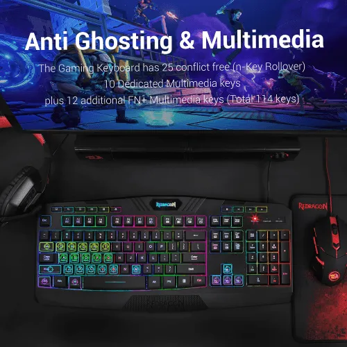 REDRAGON S101 BA-2 GAMING 4 IN 1 COMBO ( Keyboard + Headset + Mouse + Pad )