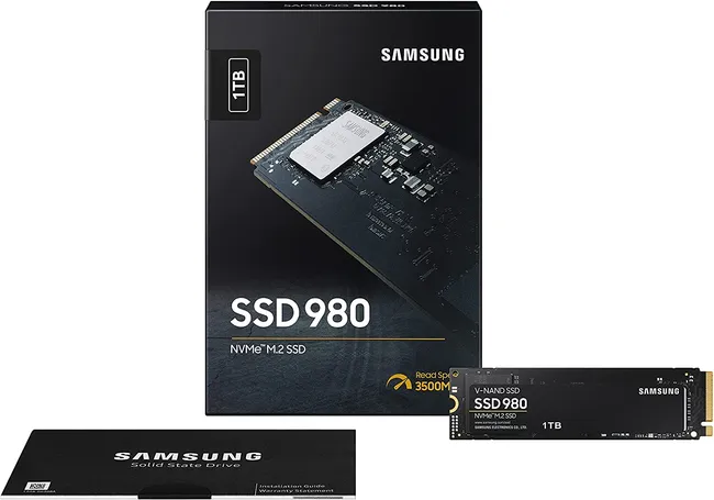 Samsung 980 1TB (MZ-V8V1T0BW) up to 3500 MB/s read and 3000 MB/s write