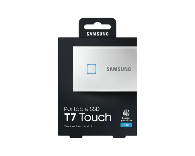 Samsung Portable SSD T7 Touch 2TB (MU-PC2T0S/WW) up to 1050 MB/s read and 1000 MB/s write