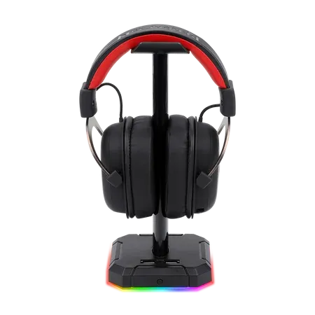 ستاند حامل سماعة قيمينق تصميم ار جي بي من ريدراغون Redragon HA300 Scepter Pro Headset Stand RGB Backlit Gaming Headphone Stand with Supporting Bar