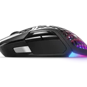 SteelSeries Aerox 5 Wireless Gaming Mouse Ultra Lightweight 74g 9 Buttons Bluetooth/2.4 GHz 180 Hr Battery IP54 Water Resistant PC/MAC FPS, MOBA, Battle Royale, Black