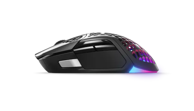 SteelSeries Aerox 5 Wireless Gaming Mouse Ultra Lightweight 74g 9 Buttons Bluetooth/2.4 GHz 180 Hr Battery IP54 Water Resistant PC/MAC FPS, MOBA, Battle Royale, Black