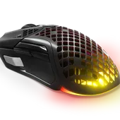 SteelSeries Aerox 5 Wireless Gaming Mouse Ultra Lightweight 74g 9 Buttons Bluetooth/2.4 GHz 180 Hr Battery IP54 Water Resistant PC/MAC FPS, MOBA, Battle Royale, Black