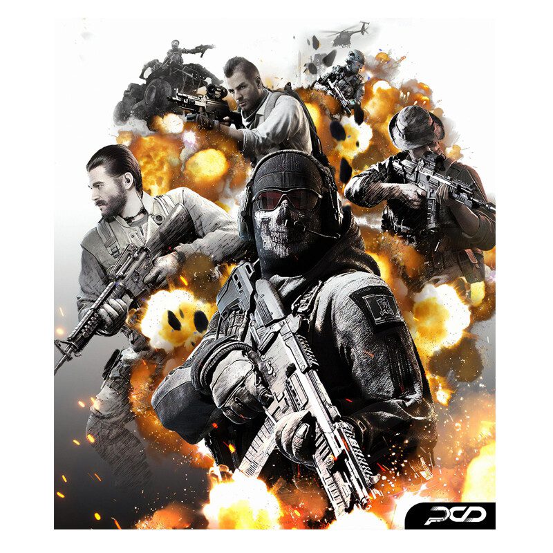 Sticker gaming COD MODERN WARFARE44CMx38CM for OC WEDO TI II