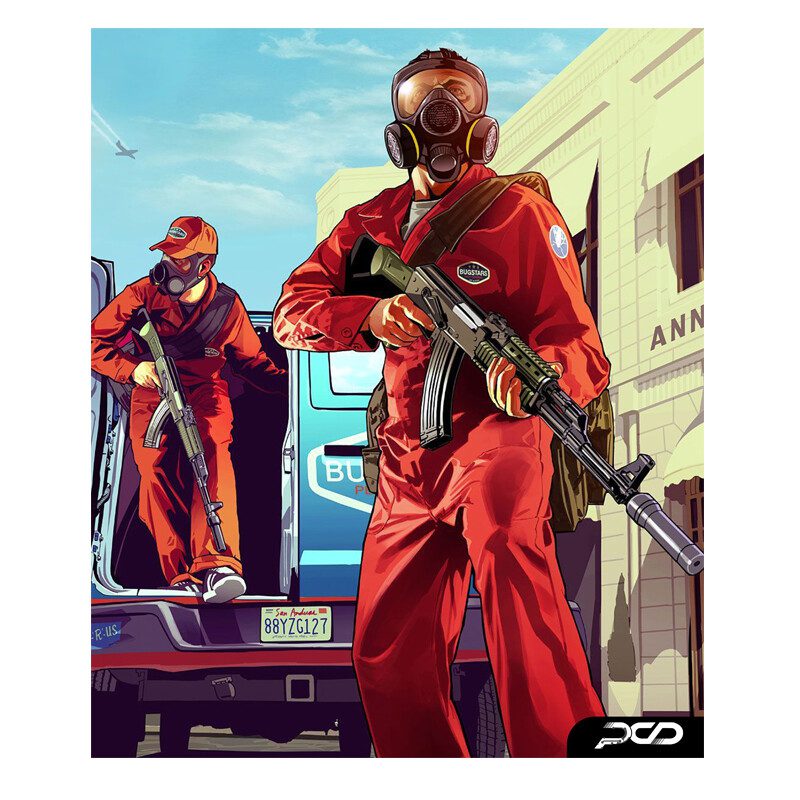 Sticker gaming GTA V 44CMx37CM for OC STORM III