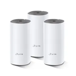 TP-Link Deco E4 Whole Home Mesh Wi-Fi System, Up to 4000 sq ft Coverage, Qualcomm CPU, Dual-Band AC1200 with Gigabit Ports, Compatible with Amazon Echo/Alexa, Parent Control, Pack of 3