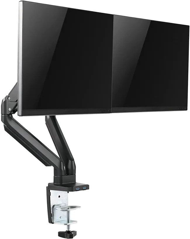 TWISTED MINDS PRIMIUM DUAL MONITOR ALUMINUM ARM BLACK (TM-26-C012U)