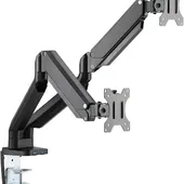 TWISTED MINDS PRIMIUM DUAL MONITOR ALUMINUM ARM BLACK (TM-26-C012U)