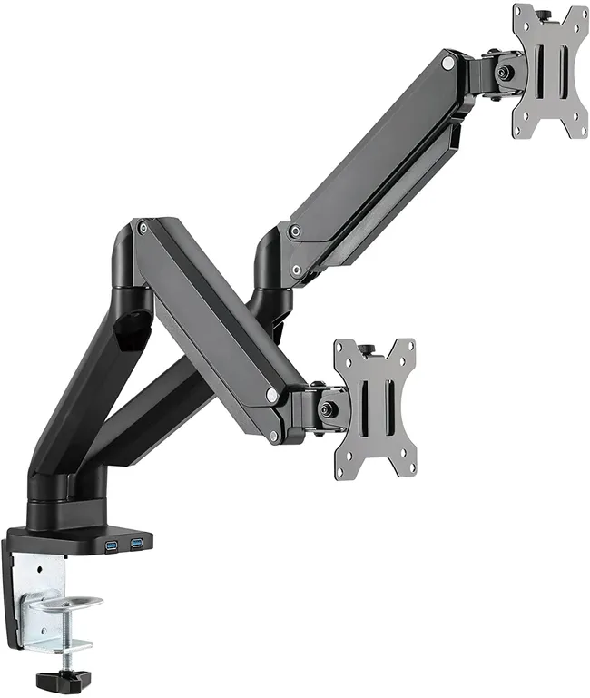 TWISTED MINDS PRIMIUM DUAL MONITOR ALUMINUM ARM BLACK (TM-26-C012U)