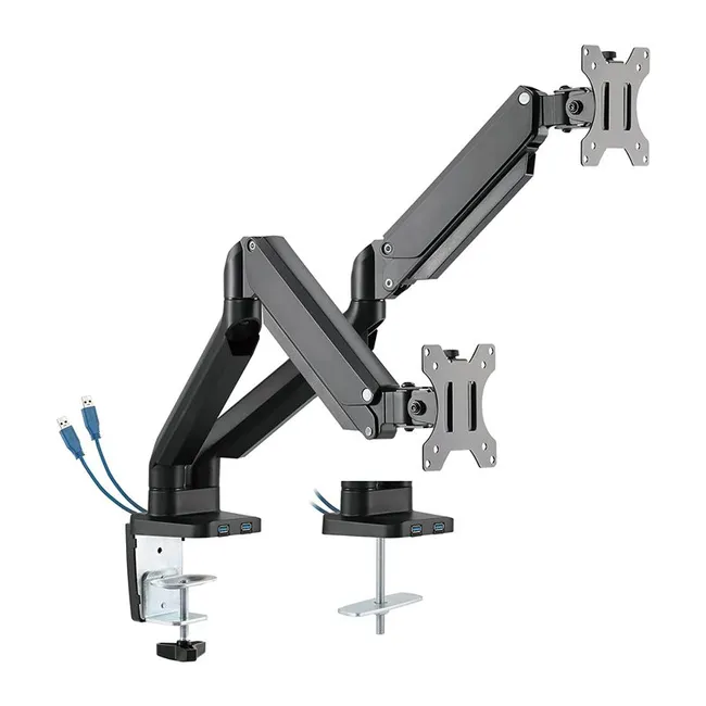 TWISTED MINDS PRIMIUM DUAL MONITOR ALUMINUM ARM BLACK (TM-26-C012U)