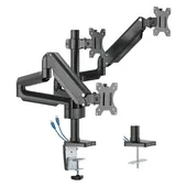 TWISTED MINDS TRIPLE MONITORS ALUMINUM ARM BLACK (TM-26-C018UP)