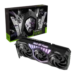 GALAX GeForce RTX 5080 HOF Gaming Black Edition Graphics Card - 16GB GDDR7, 256-bit, 3x DisplayPort 2.1b, HDMI 2.1b, DLSS 4 Support,