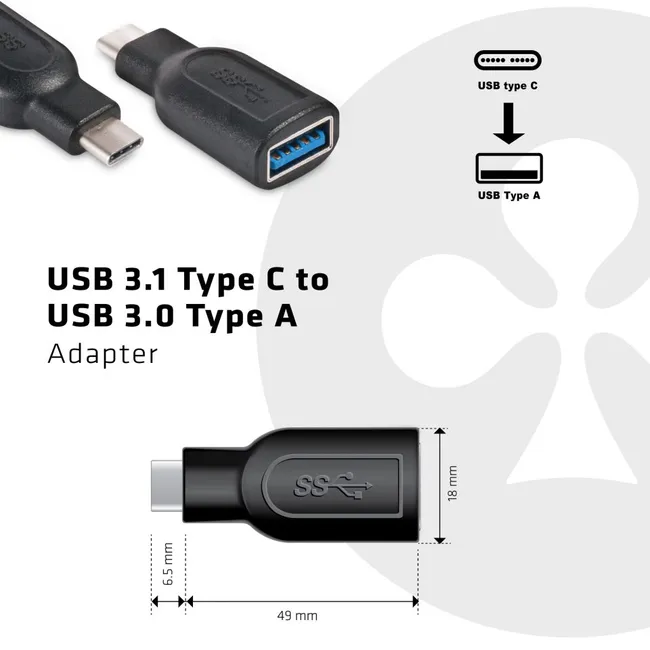 USB 3.1 Type C to USB 3.0 Type A Adapter