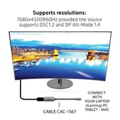 USB Type C to DisplayPort™ 1.4 Adapter 8K60Hz DSC1.2 HBR3