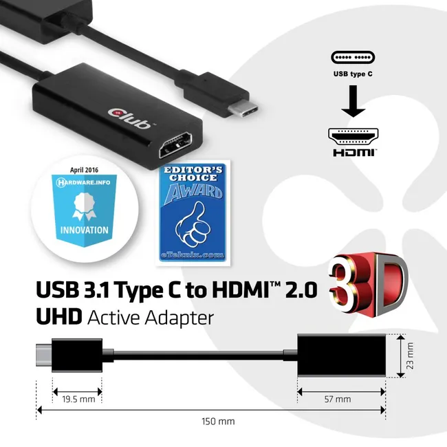 USB Type-C to HDMI™ 2.0 4K60Hz UHD Active Adapter