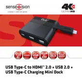 USB Type-C to HDMI™ 2.0 + USB 2.0 + USB Type-C Charging Mini Dock
