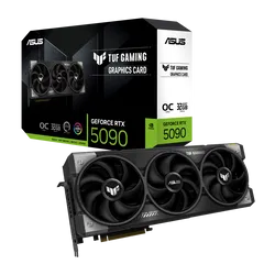 بطاقة رسومات ASUS TUF Gaming GeForce RTX 5090 إصدار OC – ذاكرة 32GB GDDR7، PCIe 5.0، مراوح ثنائية الكرات، متانة بمعايير عسكرية، دعم GPU Tweak III