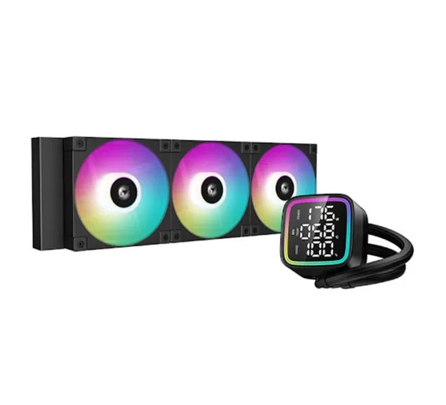 Water Cooler Deep Cool LD360 ARGB 360mm Liquid Cooler Black With a Multi-Line Display