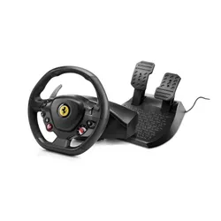 عجلة قيادة ودواسات من ترست ماستر تصميم فيراري WHEEL Thrustmaster T80 Ferrari 488 GTB Edition Racing Wheel PS4 - Black