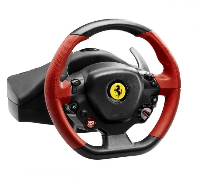 WHEELThrustmaster Ferrari 458 Spider Racing Wheel, Kinect detection LED, Xbox One - Red