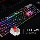 XPG MAGE Wired Gaming Keyboard Black RGB Mechanical KAILH RED Backlight Key Switches