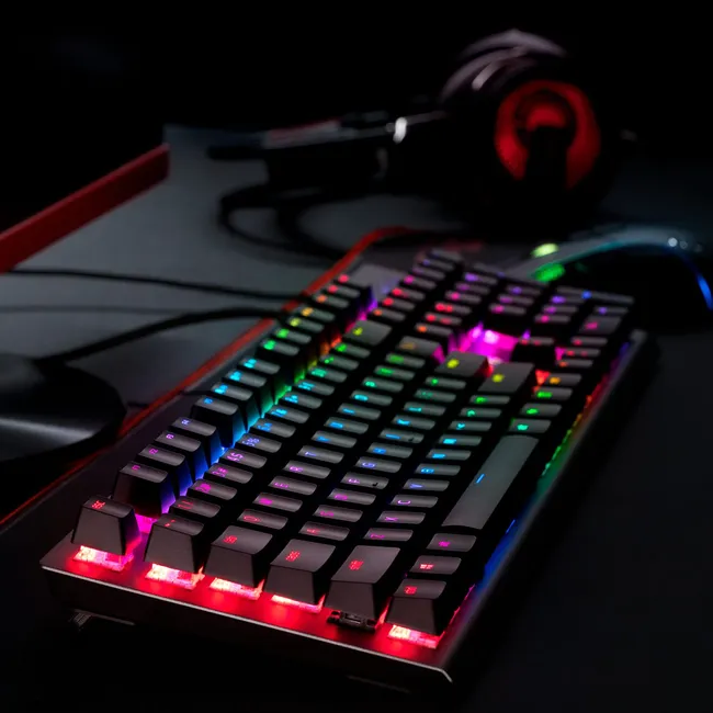 XPG MAGE Wired Gaming Keyboard Black RGB Mechanical KAILH RED Backlight Key Switches